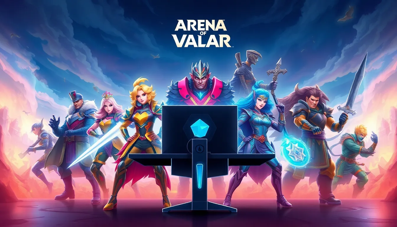 diverse Arena of Valor heroes in an action-oriented gaming setting.